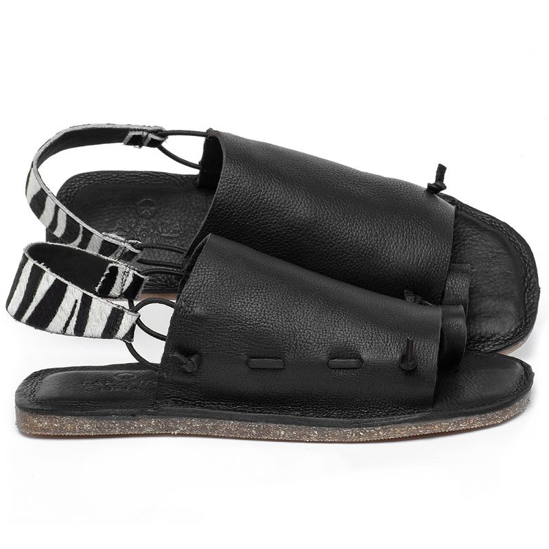 Laranja_Lima_Shoes_Sapatos_Femininos_Sandalia_Rasteira___Flat_em_Couro_Preto_-_Codigo_-_141154_1