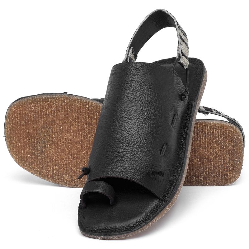 Laranja_Lima_Shoes_Sapatos_Femininos_Sandalia_Rasteira___Flat_em_Couro_Preto_-_Codigo_-_141154_2