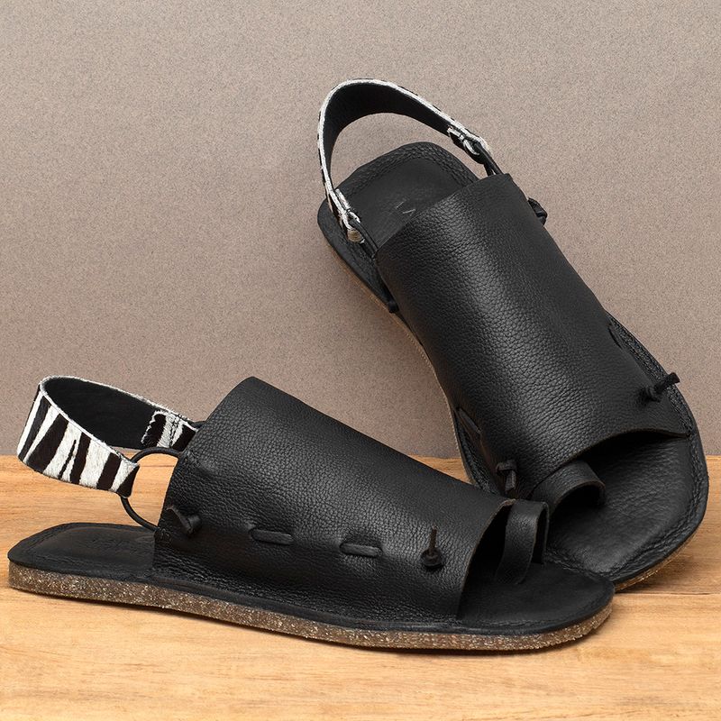 Laranja_Lima_Shoes_Sapatos_Femininos_Sandalia_Rasteira___Flat_em_Couro_Preto_-_Codigo_-_141154_4