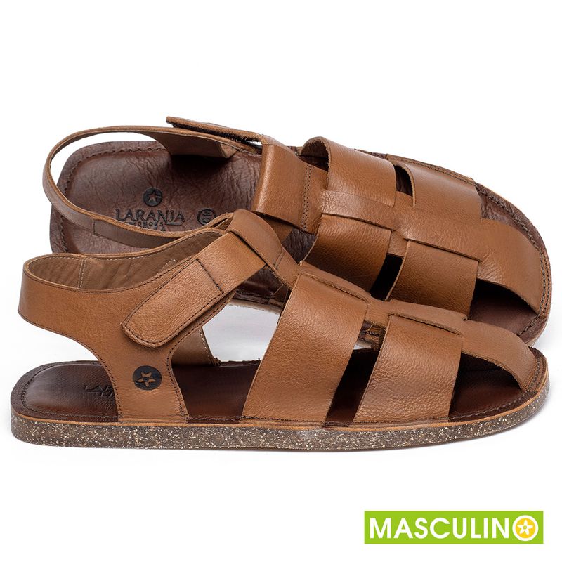 Laranja_Lima_Shoes_Sapatos_Masculinos_Rasteira_em_Couro_Caramelo_-_Codigo_-_141238_1