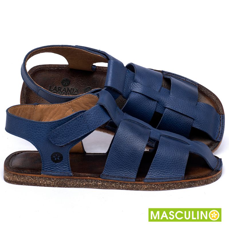 Laranja_Lima_Shoes_Sapatos_Masculinos_Rasteira_em_Couro_Azul_-_Codigo_-_141238_1