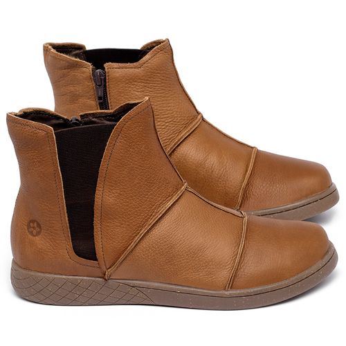 Tênis   Cano Alto em Couro Caramelo - Codigo - 155004
