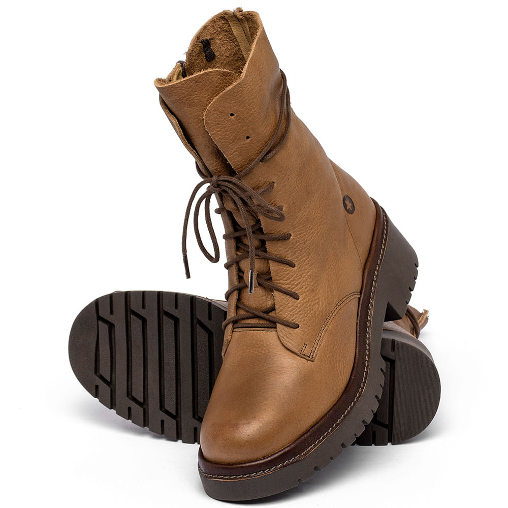 Bota cano longo sales marron