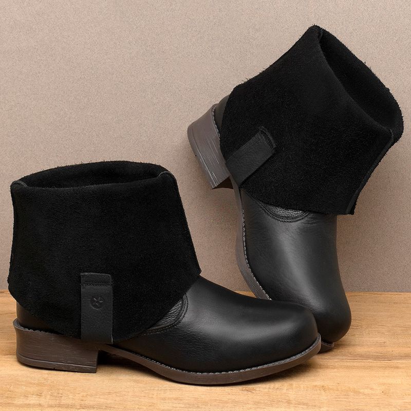 Laranja_Lima_Shoes_Sapatos_Femininos_Bota___Cano_Curto_Salto_de_3_cm_em_Couro_Preto_-_Codigo_-_141082_4