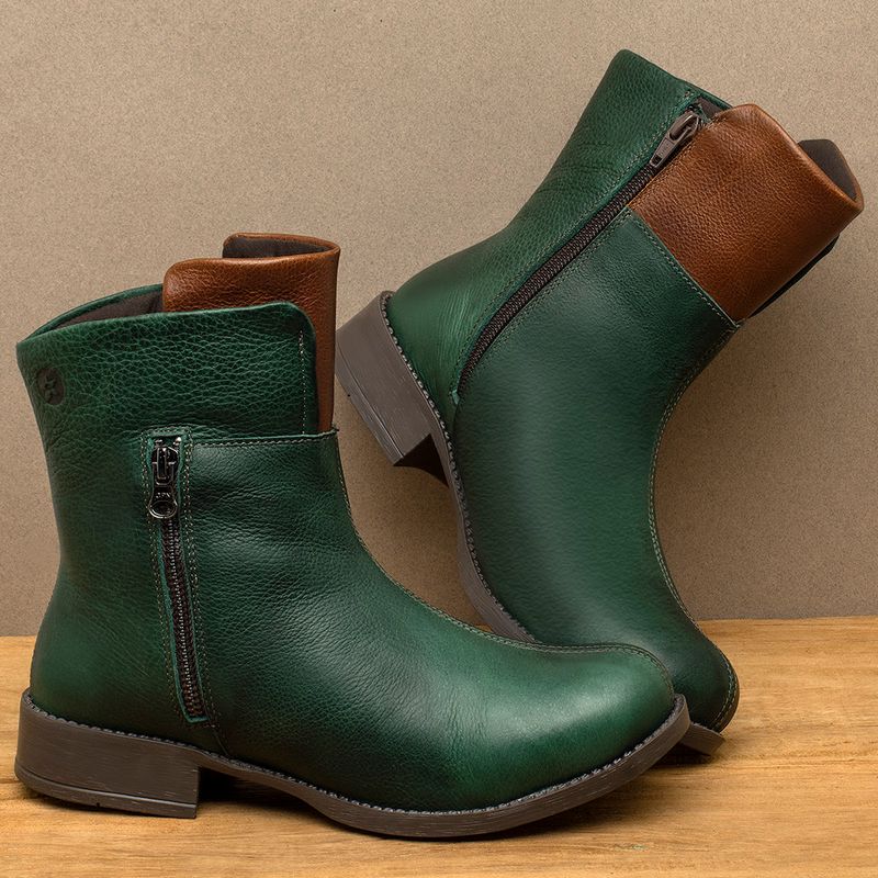 Laranja_Lima_Shoes_Sapatos_Femininos_Bota___Cano_Medio_Salto_de_3_cm_em_Couro_Verde_-_Codigo_-_141134_3