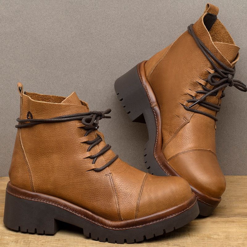 Laranja_Lima_Shoes_Sapatos_Femininos_Bota___Cano_Curto_Salto_de_4_cm_em_Couro_Caramelo_-_Codigo_-_153030_4