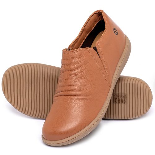 Tênis   Cano Baixo em Couro Laranja - Codigo - 137412
