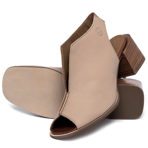Sandália   Laranja Lima Shoes Classic Salto de 5 cm em Couro Nude - Codigo - 3824