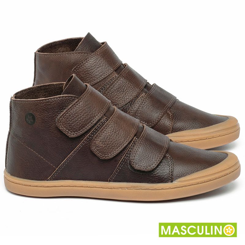 Laranja_Lima_Shoes_Sapatos_Masculinos_Tenis_Masculino___Cano_Alto_em_Couro_Cafe_-_Codigo_-_141090_1