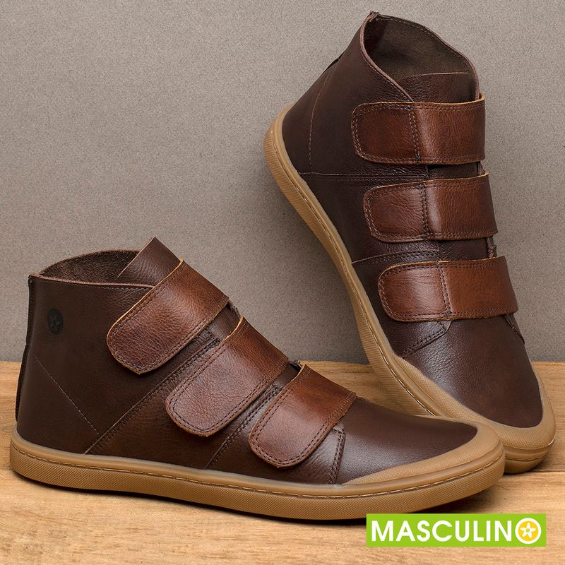 Laranja_Lima_Shoes_Sapatos_Masculinos_Tenis_Masculino___Cano_Alto_em_Couro_Marrom_-_Codigo_-_141090_3