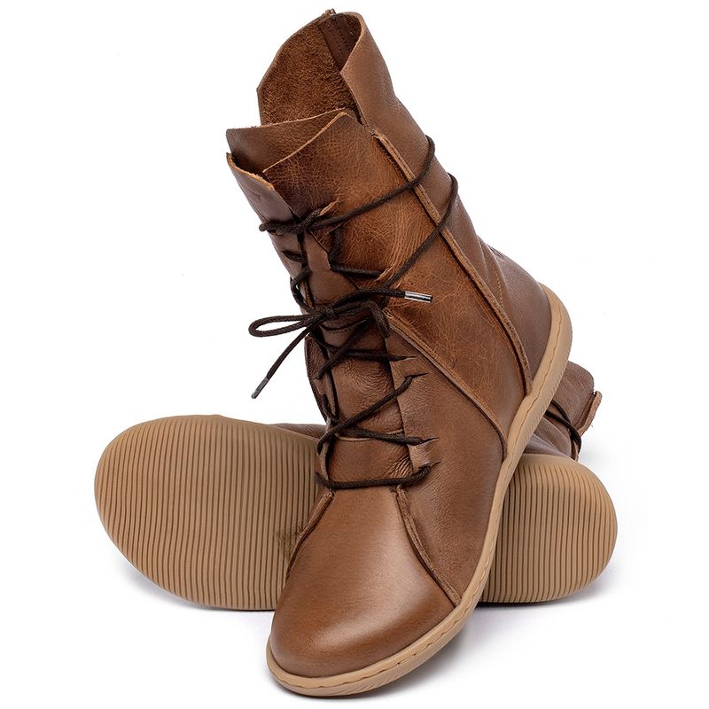 Laranja_Lima_Shoes_Sapatos_Femininos_Flat___Boot_em_Couro_Marrom_-_Codigo_-_137324_2