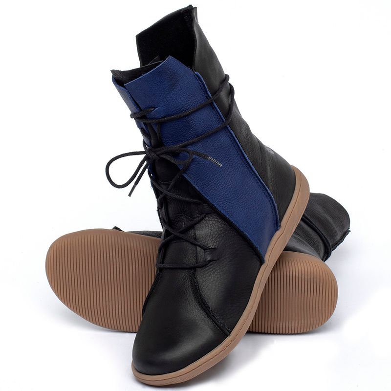 Laranja_Lima_Shoes_Sapatos_Femininos_Flat___Boot_em_Couro_Bicolor_-_Codigo_-_137324_2