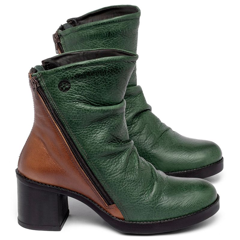 Laranja_Lima_Shoes_Sapatos_Femininos_Bota___Cano_Medio_Salto_de_5_cm_em_Couro_Bicolor_-_Codigo_-_141244_1