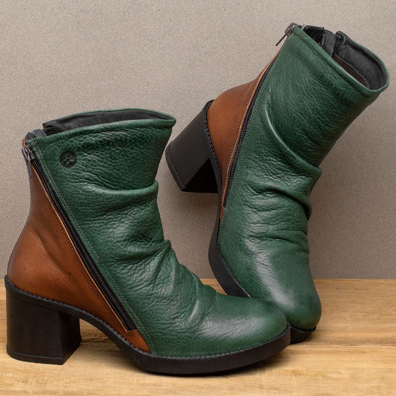 Laranja_Lima_Shoes_Sapatos_Femininos_Bota___Cano_Medio_Salto_de_5_cm_em_Couro_Bicolor_-_Codigo_-_141244_3