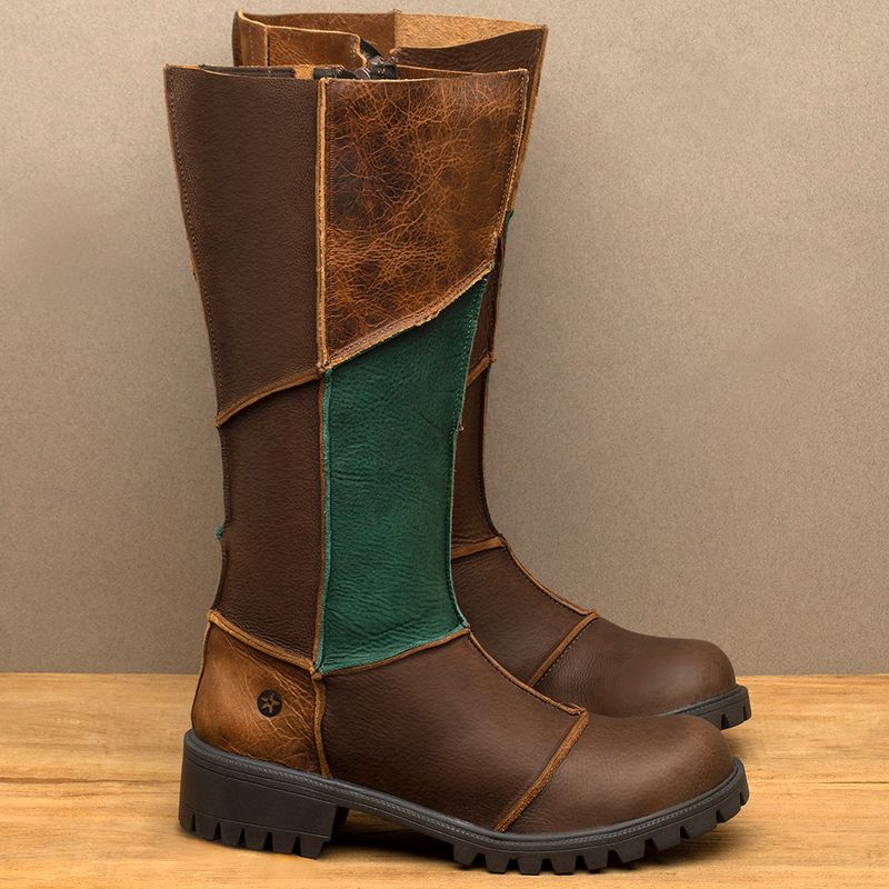 Laranja_Lima_Shoes_Sapatos_Femininos_Bota___Cano_Longo_Salto_de_4_cm_em_Couro_Colorido_-_Codigo_-_137252_4