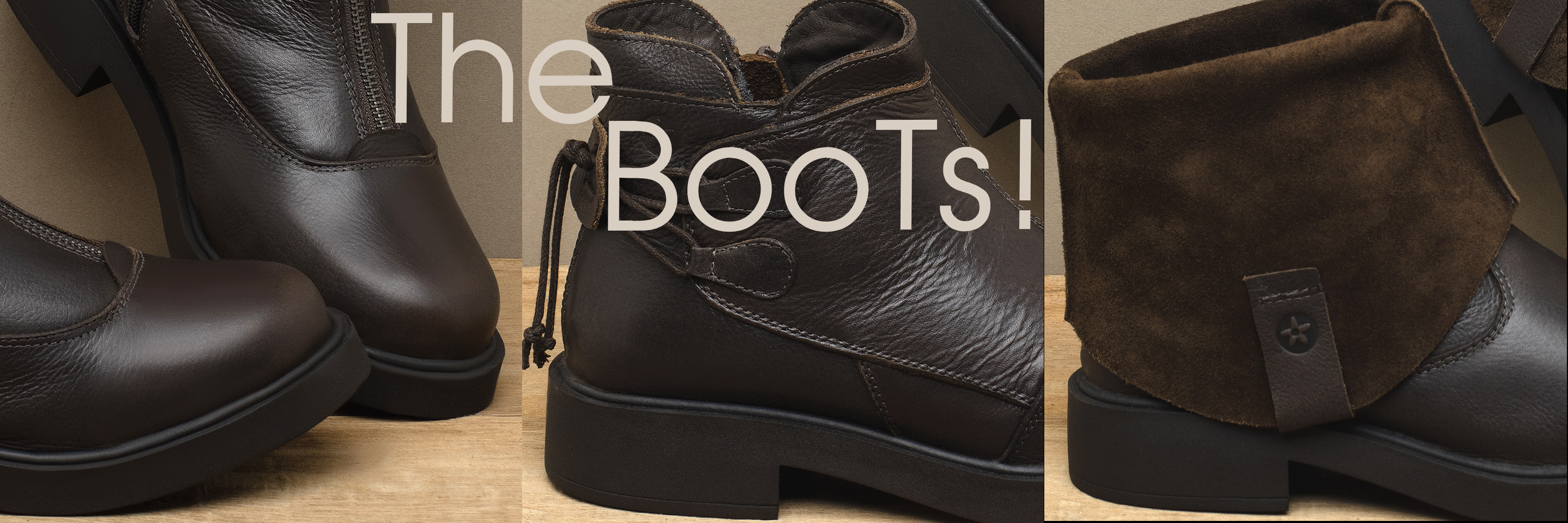 Botas em Couro Marrom